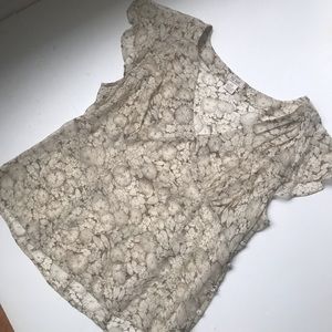 Ralph Lauren Polo Jeans Silk sheer floral top sz L